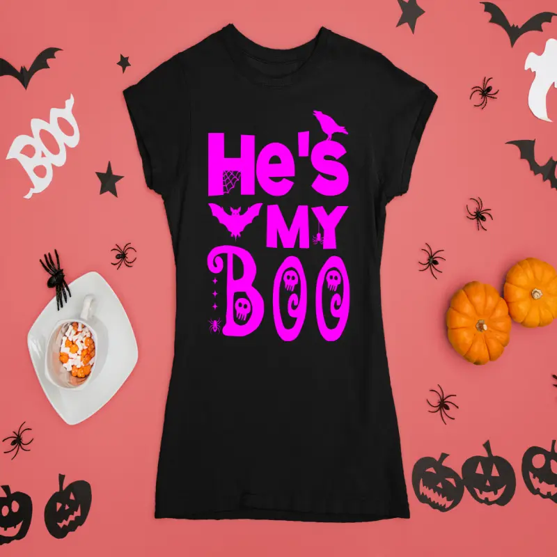 He`s my boo, tricou cu mesajv