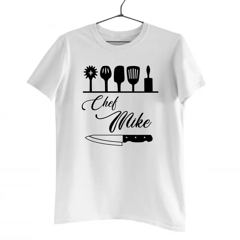 Chef mike, tricou cu mesaj - se poate schimba numele