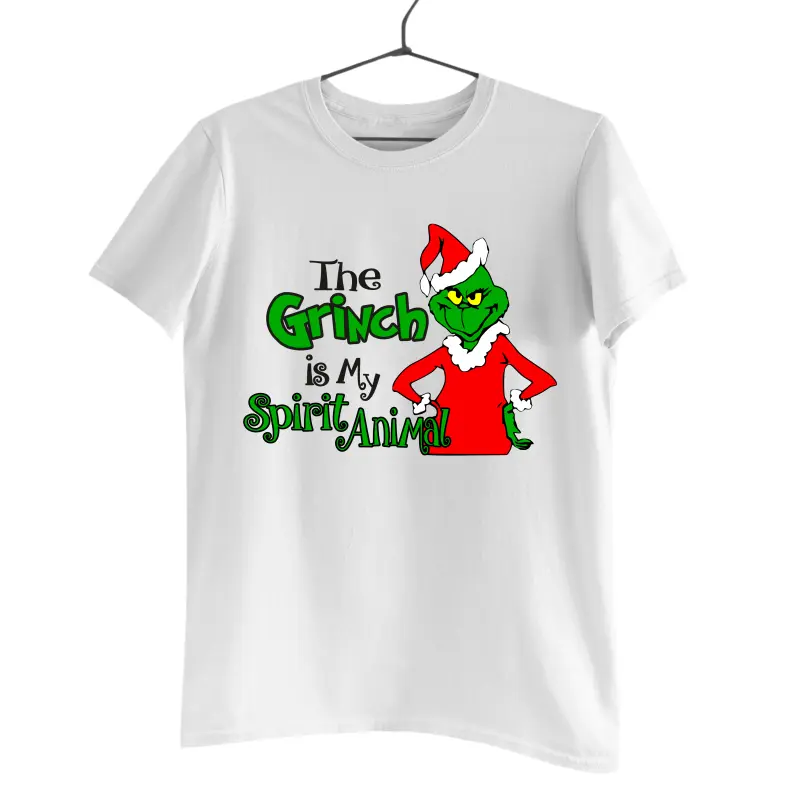 The grinch is my spirit animal  -   , tricou cu mesaj.