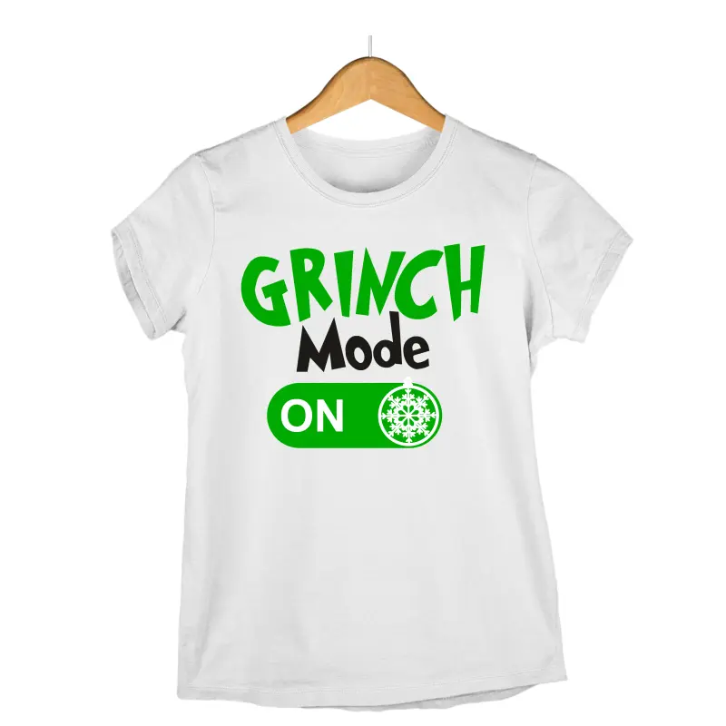 Grinch mode on -   , tricou cu mesaj