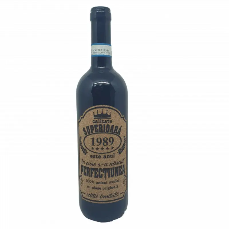 1989 este anul in care s-a nascut perfectiunea, editie limitata, vin rosu cabernet sauvignon, demisec, 750ml, 13.5% alcoolv