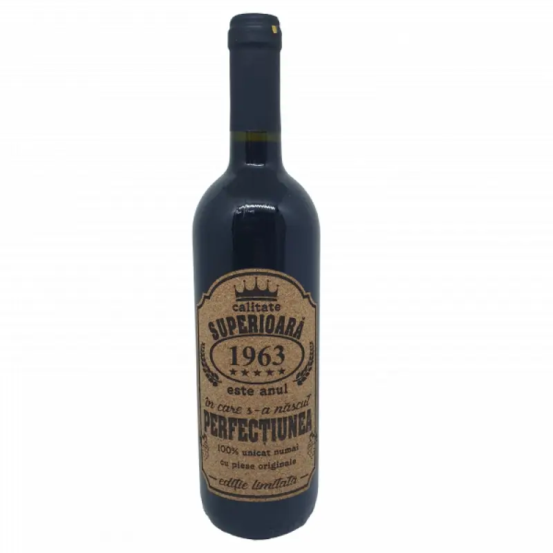 1963 este anul in care s-a nascut perfectiunea, editie limitata, vin rosu cabernet sauvignon, demisec, 750ml, 13.5% alcoolv