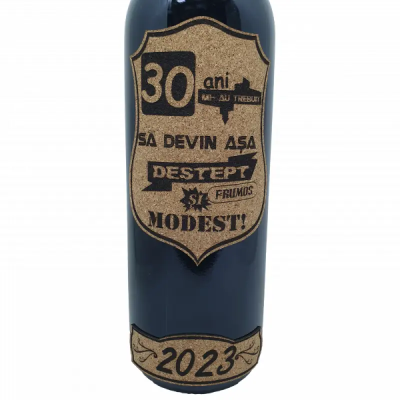 30 de ani mi-au trebuit sa devin asa destept, editie limitata, vin rosu cabernet sauvignon, demisec, 750ml, 13.5% alcool