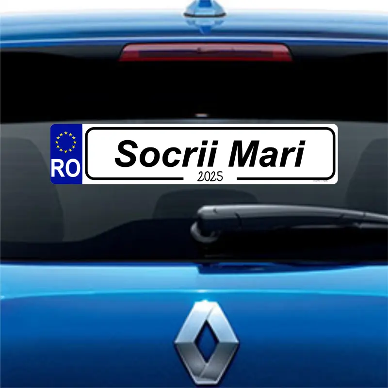 Socrii mari, indicator masina, 200x60 mm, model 2v