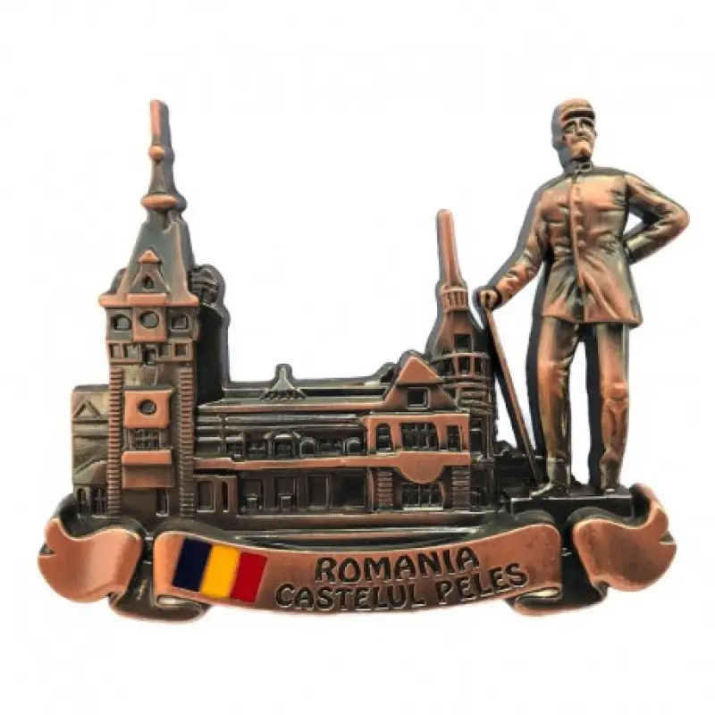 Castelul peles si carol 1, magnet din metal