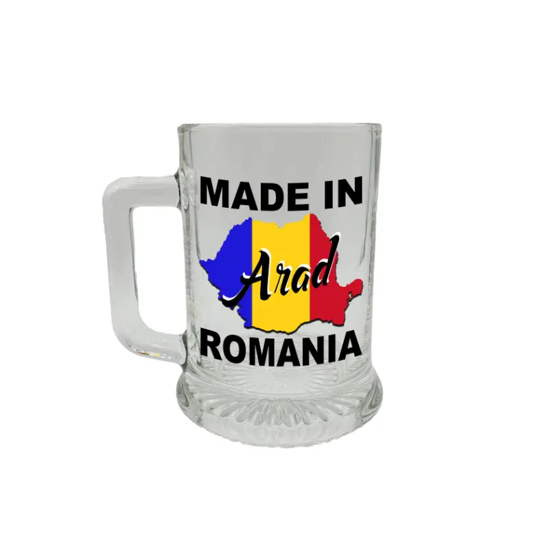 Made in arad romania, halba cu mesaj