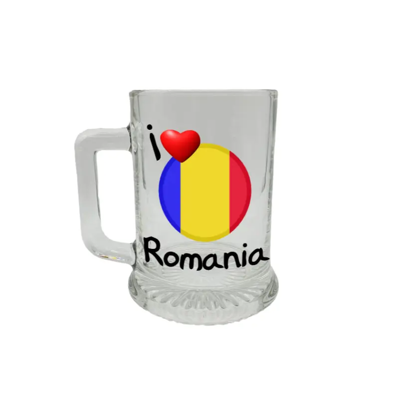I love romania, halba cu mesaj 2v