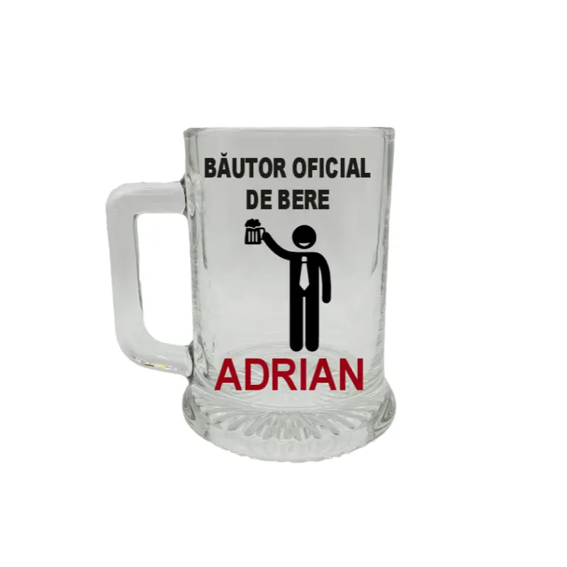 Bautor oficial de bere ( numele dorit ) halba cu mesaj