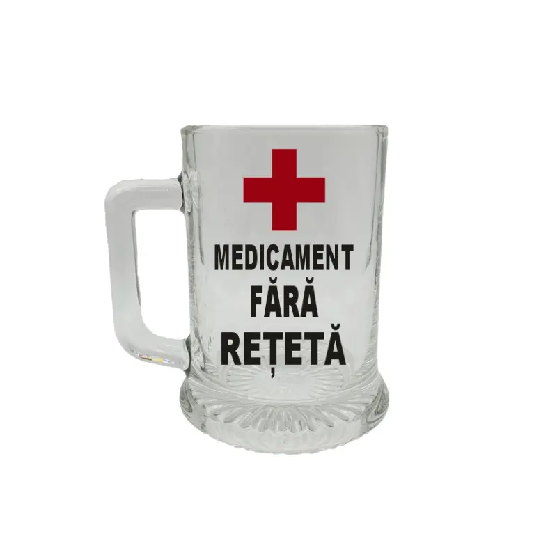 Medicament fara reteta, halba cu mesaj
