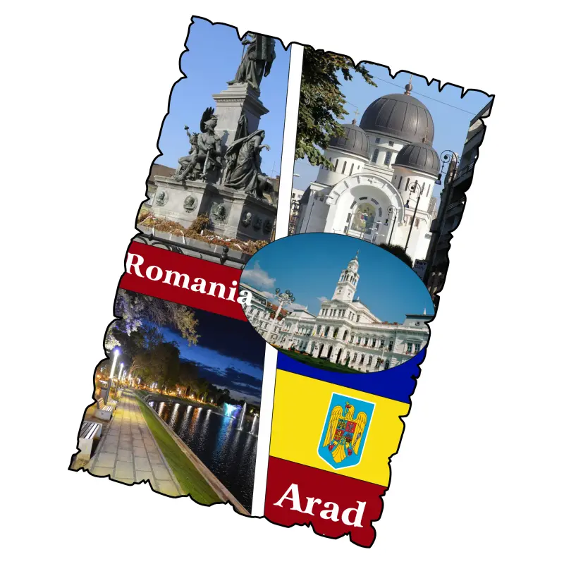 Arad romania, magnet frigider mgs034