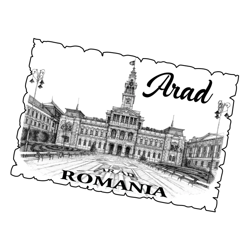 Arad romania, primaria, magnet frigider mgs092v