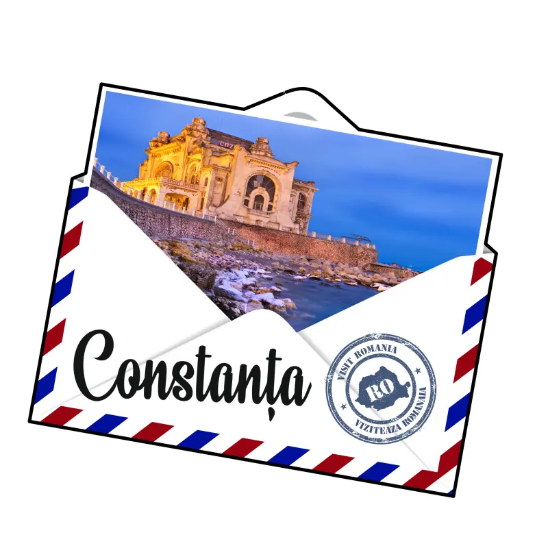 Constanta romania, plic, magnet frigider mgs098