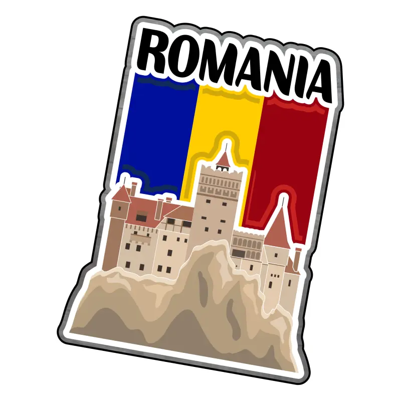 Castelul bran, romania, magnet frigider mgs129