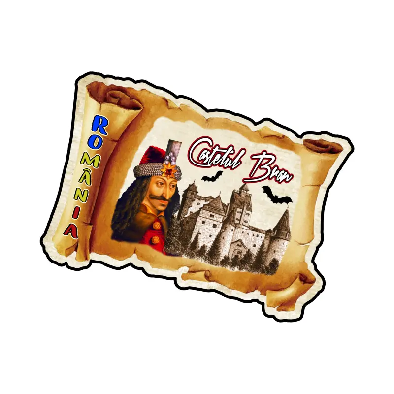 Magnet frigider, forma papirus, personalizatv