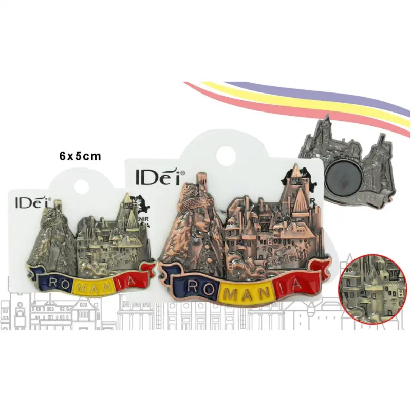 Castelul bran, vlad tepes, romania, magnet din metal model a