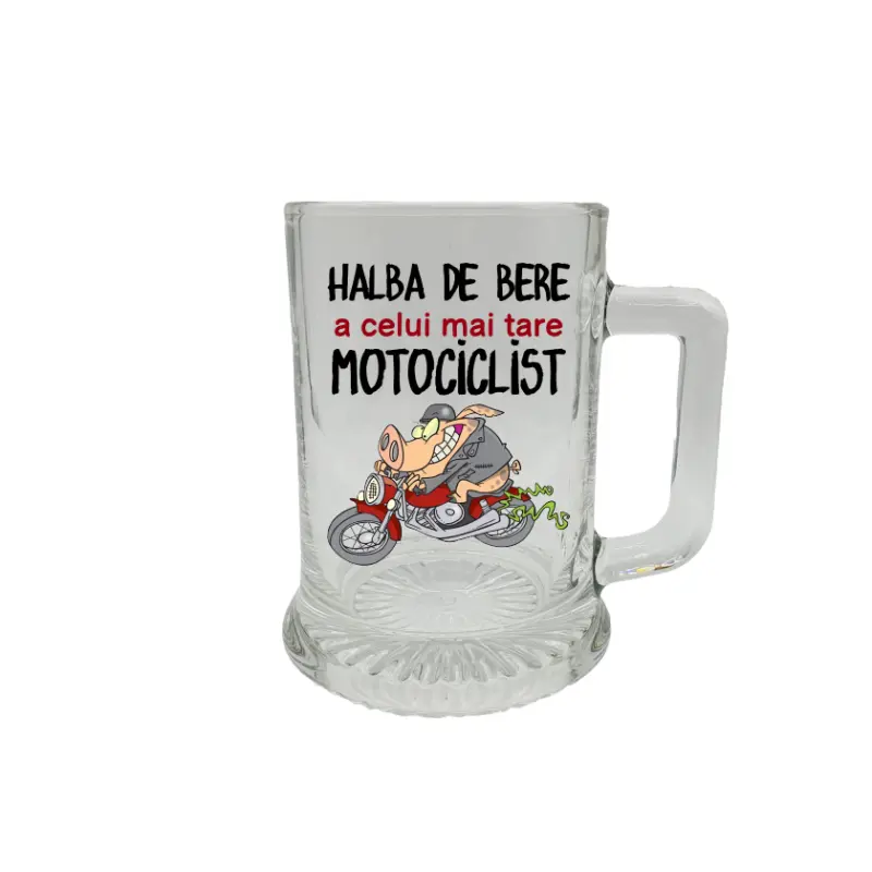 Cel mai tare motociclist, halba cu mesajv