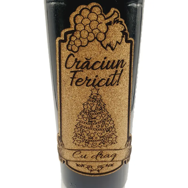 Craciun fericit, editie limitata, vin rosu cabernet sauvignon, demisec, 750ml, 13.5% alcool