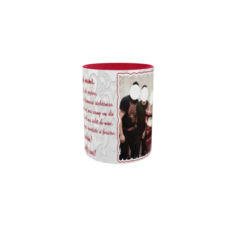 Draga mama este ziua ta de nastere, cana din ceramica, 330ml, personalizata cu 1 poza si text model 3366v