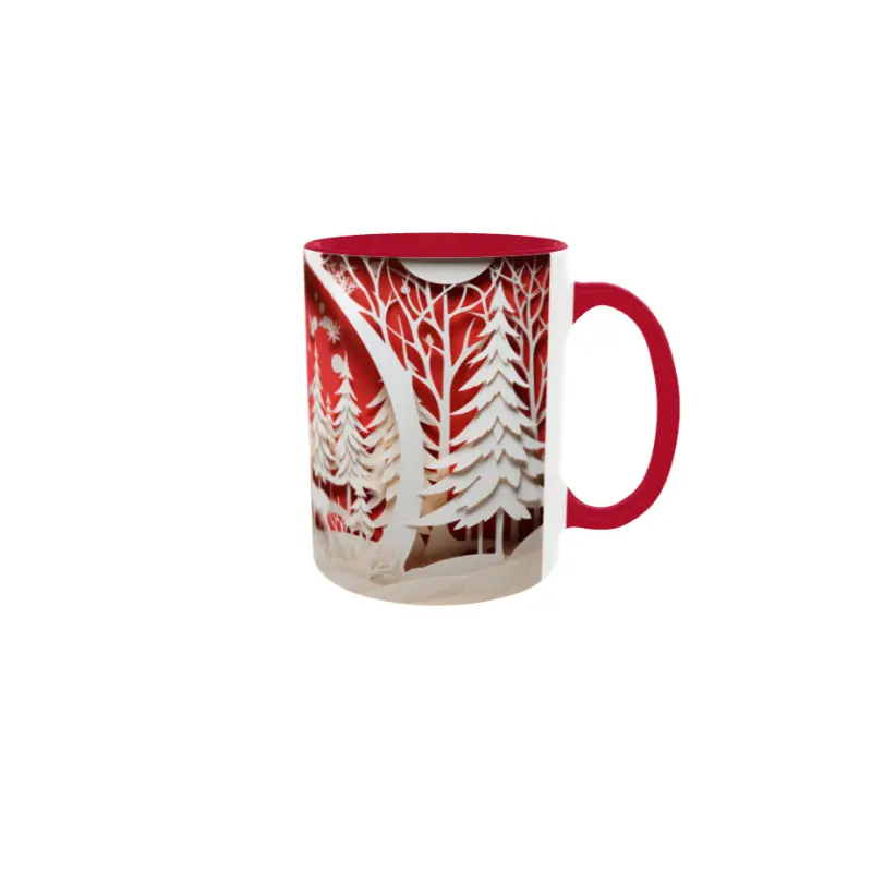 Iarna decor, cana din ceramica, 330ml, model cgs1791v