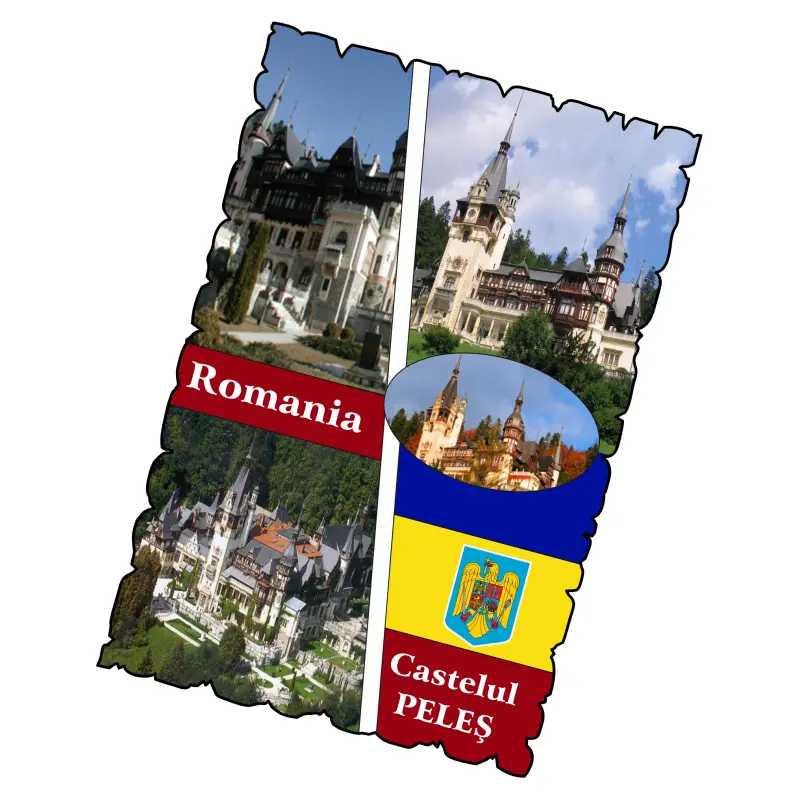 Castelul peles romania, magnet frigider mgs176