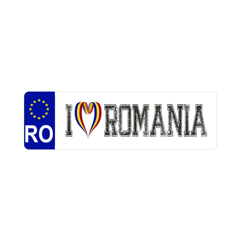 I love romania, indicator masina, dimensiune 500x100 mm