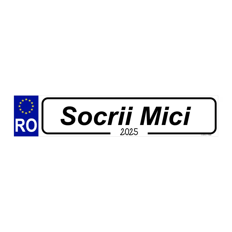 Socrii mici, indicator masina, 500x100 mm, model 2v