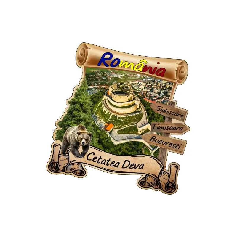 Cetatea deva, romania, magnet papirus, model mgs 209v