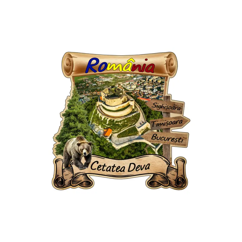 Cetatea deva, romania, magnet papirus, model mgs 209v