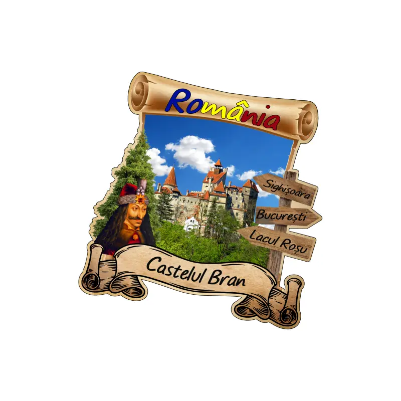 Castelul bran, vlad tepes, romania, magnet papirus, model mgs 210