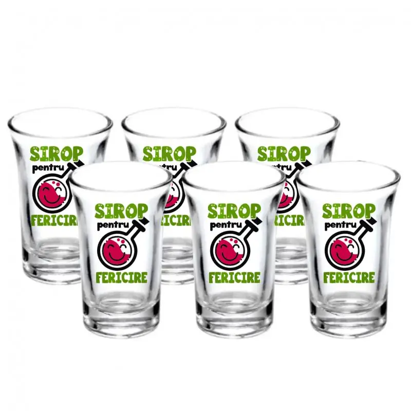 Sirop pentru fericire, set 6 pahare shout, model 116bsv