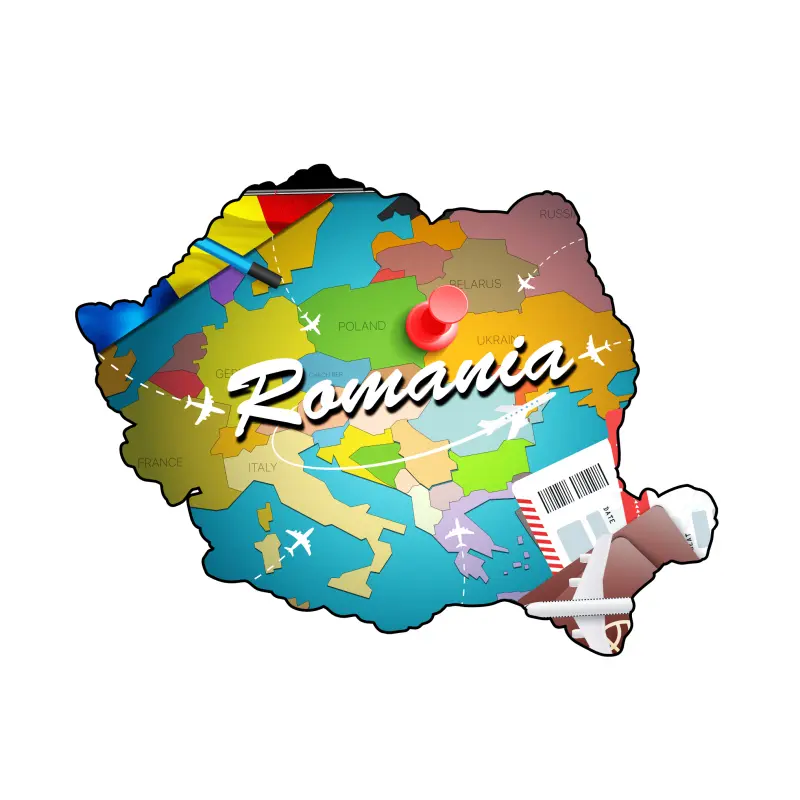 Mgs012-magnet frigider -harta romania