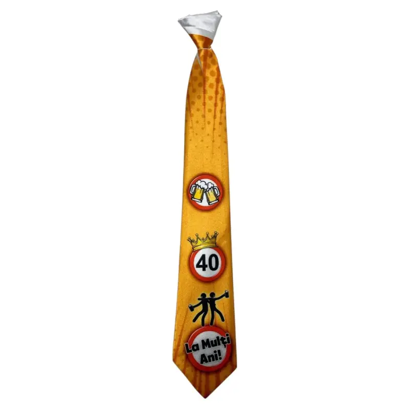 40 la multi ani, cravata cu mesaj, model crv025v