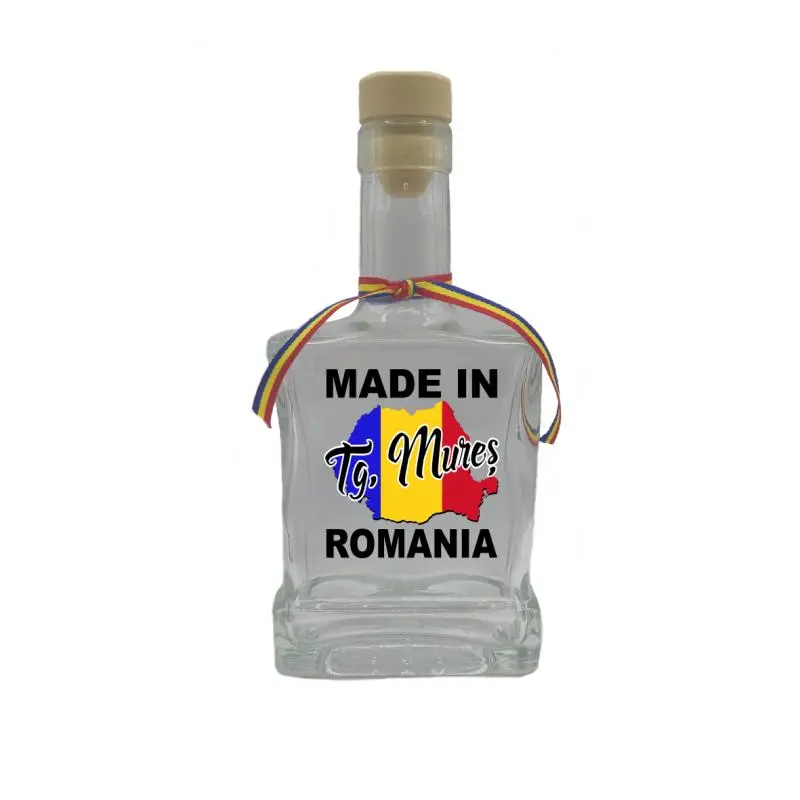 Made in tg mures romania, sticla cu mesaj plata, 250 ml, model divgs179 06 12v
