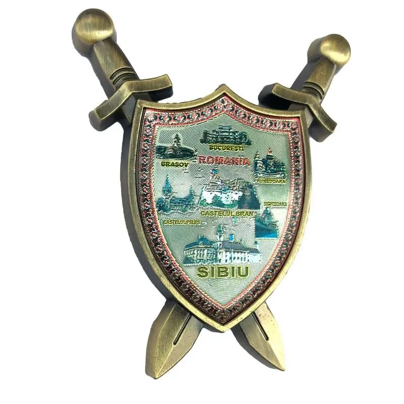 Romania, magnet model platosa, din metalv