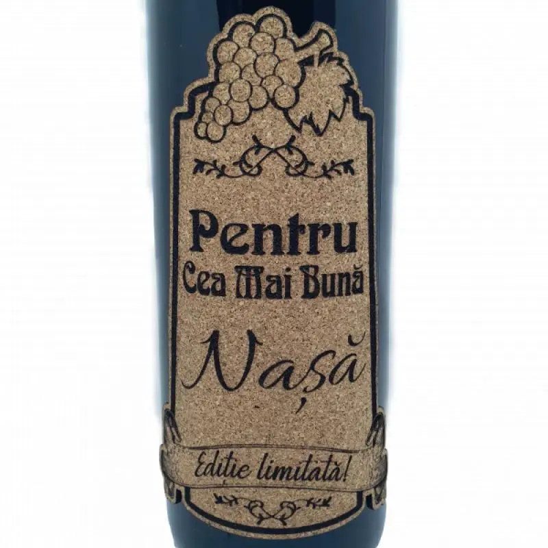 Pentru cea mai buna nasa, eticheta pluta cu mesaj