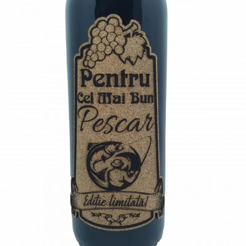 Pentru cel mai bun pescar, model 1, eticheta pluta cu mesaj