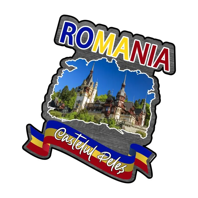 Mgs163-castelul peles romania, magnet frigiderv