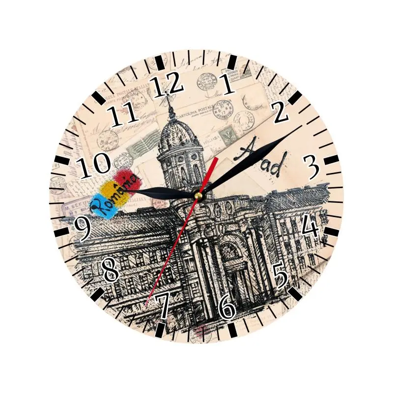 Arad romania, ceas lemn de perete, model 21v