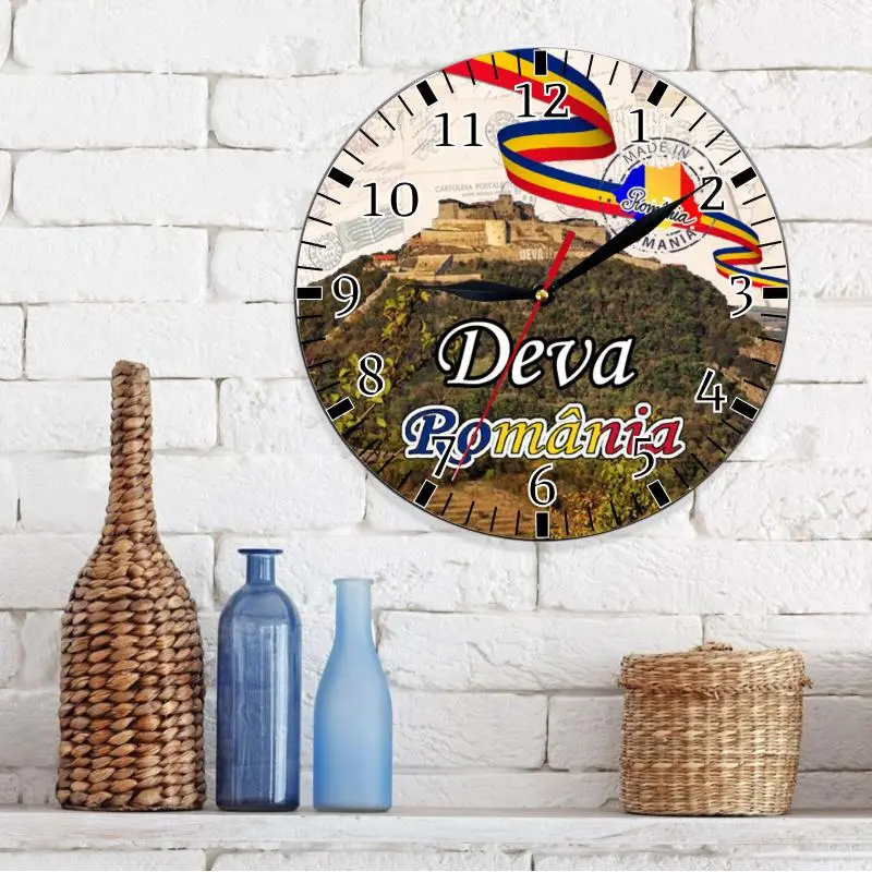 Deva romania, ceas lemn de perete, model 29