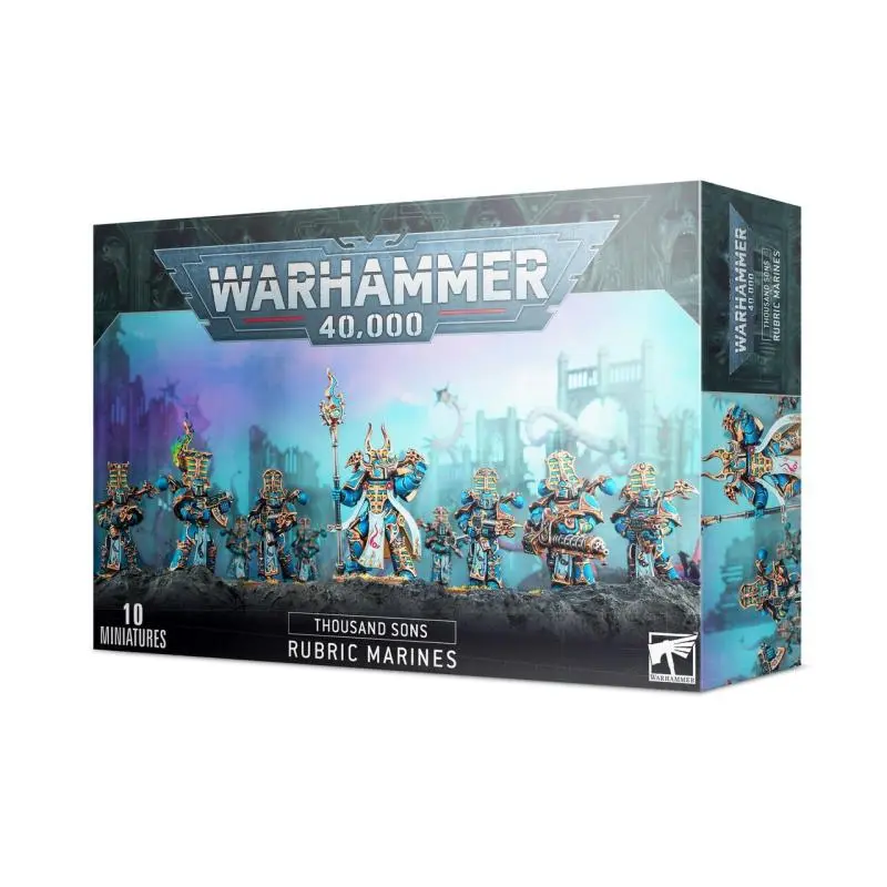 Thousand sons: rubric marines, warhammer 40000, games workshop, model 43-35v