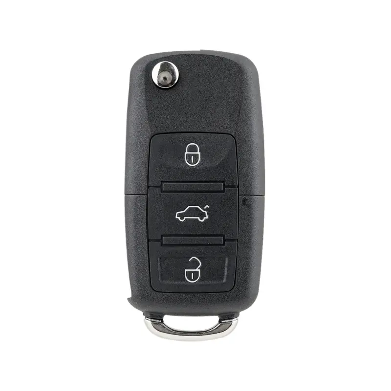 ​carcasa telecomanda auto cu 3 butoane si lamela inclusa, compatibila volkswagen, skoda, seatv