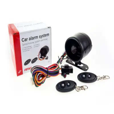 Sistem alarma auto mini cu  doua telecomenzi
