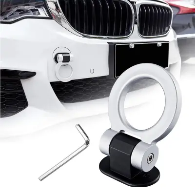 Ornament carlig remorcare racing sport - argintiu