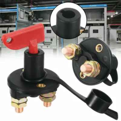 Intrerupator "contact general" dimensiune mica pentru autoutilitara, 12v - 24v, cu cheie din plastic