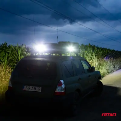 Proiector led pentru off-road, atv, ssv,  culoare 6500k, led flood,, tensiune 9 - 36v, dimensiune, 110 x 110 mm