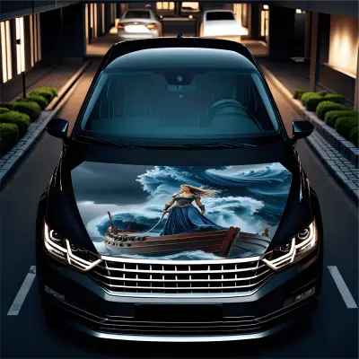Folie capota auto "hood art" rezistenta la exterior, marime s (150 x 110cm) - cod: avx-capota-013s
