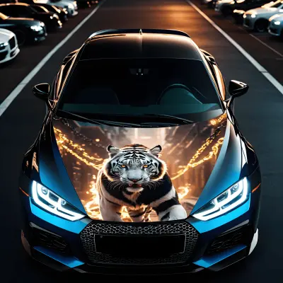 Folie capota auto "hood art" rezistenta la exterior, marime s (150 x 110cm) - cod: avx-capota-029s