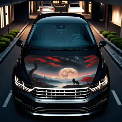 Folie capota auto "hood art" rezistenta la exterior, marime m (165 x 120cm) - cod: avx-capota-021m