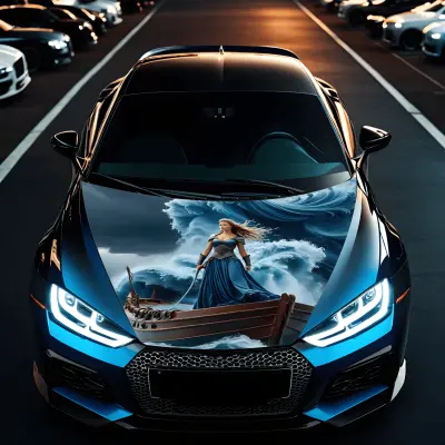 Folie capota auto "hood art" rezistenta la exterior, marime l (180 x 130cm) - cod: avx-capota-013l