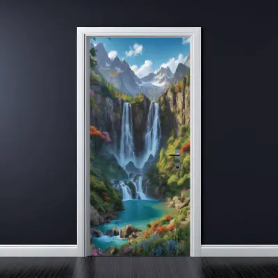 Folie imprimata color pentru decor usa, dimensiune 200 x 90cm, model: avx-dr27